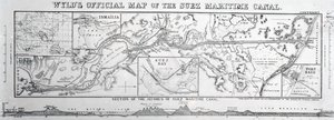 Wylds offisielle kart over Suez Maritime Canal, 1869